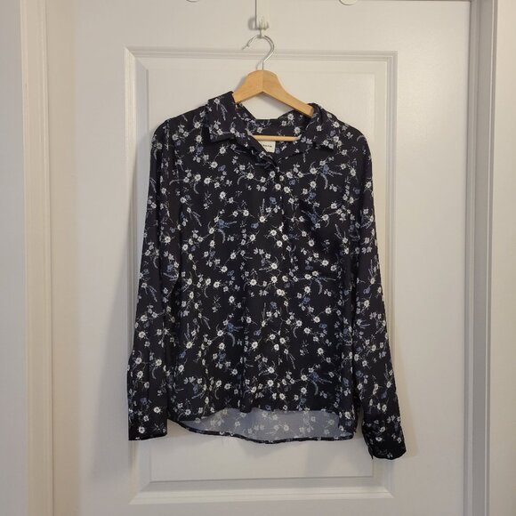 Frank and Oak Floral Light, Loose Long-sleeved Blouse - Picture 1 of 6